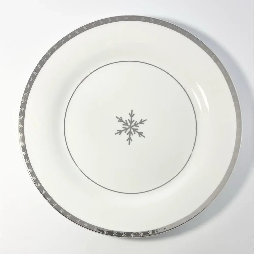 Target “Arctic Solstice Snowflake” Set of 4 Porcelain Dinner Plates 10 3/4”